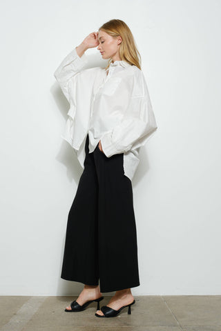 Oversize Dolman Sleeve Button Shirt