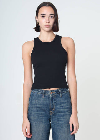 Daisy Rib Tank Black Top
