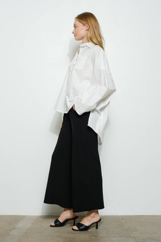 Oversize Dolman Sleeve Button Shirt