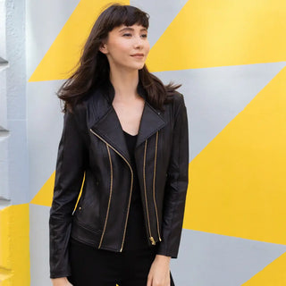 Liquid Leather Double Zip Pocket Jacket