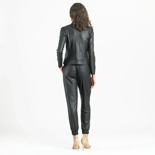 Liquid Leather Double Zip Pocket Jacket