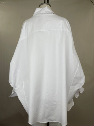 Oversize Dolman Sleeve Button Shirt