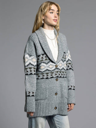 Shawl Lapel Cardigan - NORDIC STYLE