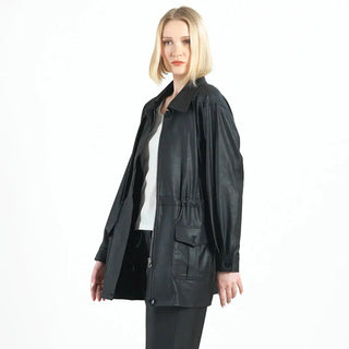 Drawstring Waist Utility Jacket