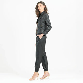 Liquid Leather Double Zip Pocket Jacket